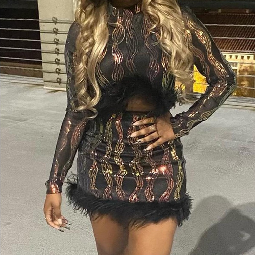2 piece sequin set
